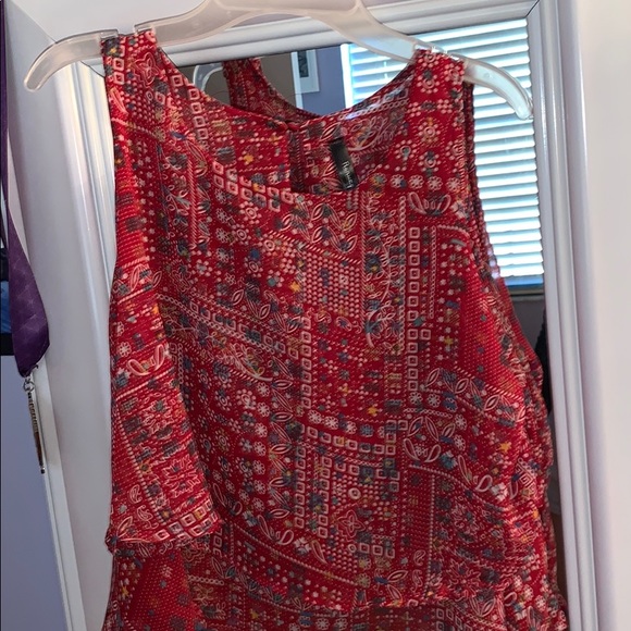 Forever 21 Tops - Red layered tank blouse Forever 21 Tops - Red layered tank blouse